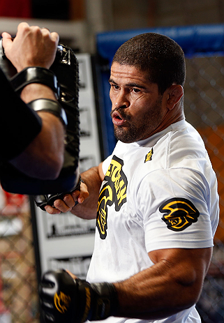 GOLD COAST, AUSTRALIA - DECEMBER 13: Rousimar Palhares works out for the media during the UFC on FX open workouts on December 13, 2012 at Boonchu Gym in Gold Coast, Australia. (Photo by Josh Hedges/Zuffa LLC/Zuffa LLC via Getty Images)