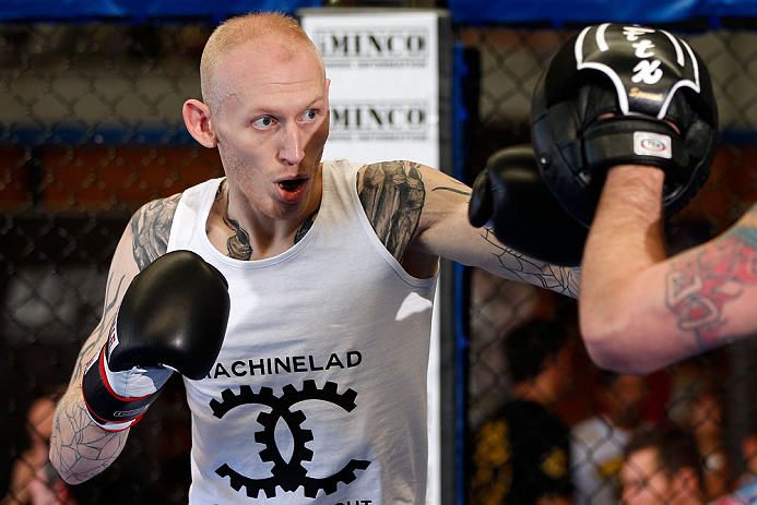 GOLD COAST, AUSTRALIA - DECEMBER 13: Colin Fletcher works out for the media during the UFC on FX open workouts on December 13, 2012 at Boonchu Gym in Gold Coast, Australia. (Photo by Josh Hedges/Zuffa LLC/Zuffa LLC via Getty Images)