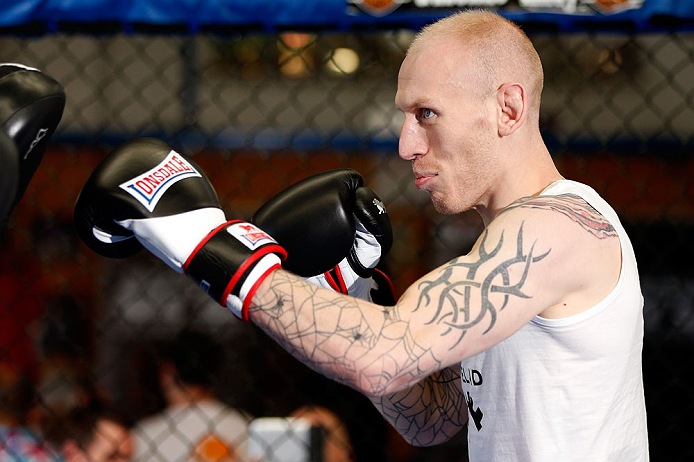 GOLD COAST, AUSTRALIA - DECEMBER 13: Colin Fletcher works out for the media during the UFC on FX open workouts on December 13, 2012 at Boonchu Gym in Gold Coast, Australia. (Photo by Josh Hedges/Zuffa LLC/Zuffa LLC via Getty Images)