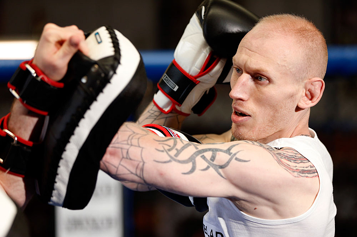 GOLD COAST, AUSTRALIA - DECEMBER 13: Colin Fletcher works out for the media during the UFC on FX open workouts on December 13, 2012 at Boonchu Gym in Gold Coast, Australia. (Photo by Josh Hedges/Zuffa LLC/Zuffa LLC via Getty Images)