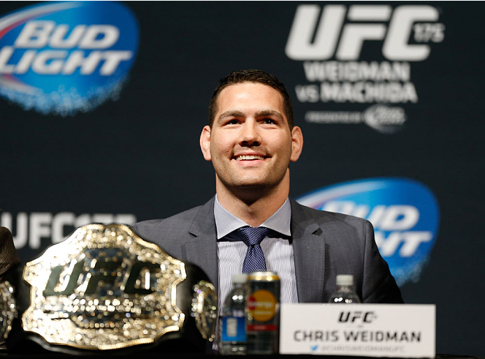 UFC middleweight champion Chris Weidman UFC middleweight champion Chris Weidman