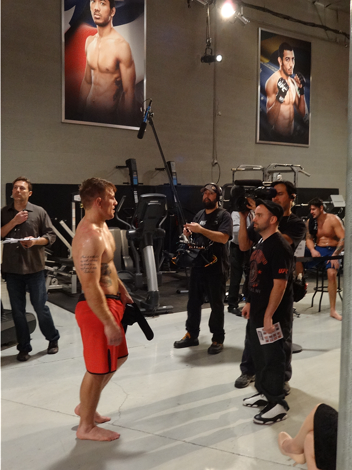 A fighter is interviewed following his Ultimate Fighter 19 elimination bout.