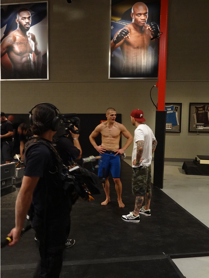 Tim Williams rejoices with family following his Ultimate Fighter 19 elimination fight win.