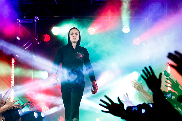 Rousey enters the Octagon for her Strikeforce debut
