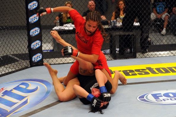 Pena dishes out a little ground & pound Pena dishes out a little ground & pound