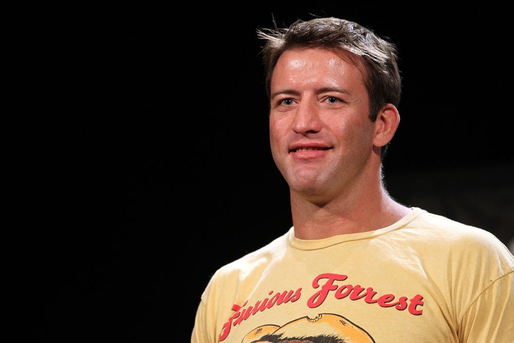 LAS VEGAS, NV - DECEMBER 02: UFC fighter Stephan Bonnar interacts with fans during a Q&A session before the official weigh-in for The Ultimate Fighter 14 Finale at The Palms Casino Resort on December 2, 2011 in Las Vegas, Nevada. (Photo by Josh Hedges/Zuffa LLC/Zuffa LLC via Getty Images)