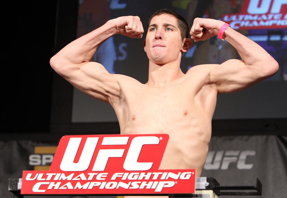 LAS VEGAS, NV - DECEMBER 02:  Steven Siler weighs in at the official weigh-in for The Ultimate Fighter 14 Finale at The Palms Casino Resort on December 2, 2011 in Las Vegas, Nevada.  (Photo by Josh Hedges/Zuffa LLC/Zuffa LLC via Getty Images)