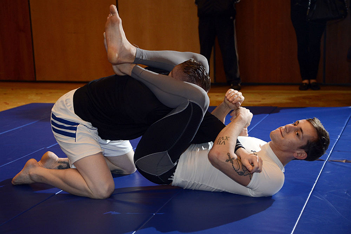 LAS VEGAS, NV - DECEMBER 13: UFC fighter Mike Ricci works out for the media during the Ultimate Fighter 16 Finale open workouts at The Joint at the Hard Rock Hotel and Casino on December 13, 2012 in Las Vegas, Nevada. (Photo by Jeff Bottari/Zuffa LLC/Zuffa LLC)