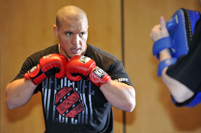 LAS VEGAS, NV - DECEMBER 13: UFC fighter Pat Barry works out for the media during the Ultimate Fighter 16 Finale open workouts at The Joint at the Hard Rock Hotel and Casino on December 13, 2012 in Las Vegas, Nevada. (Photo by Jeff Bottari/Zuffa LLC/Zuffa LLC)