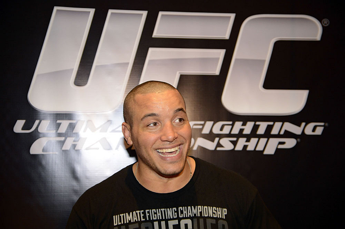 LAS VEGAS, NV - DECEMBER 13: UFC fighter Pat Barry speaks to the media during the Ultimate Fighter 16 Finale open workouts at The Joint at the Hard Rock Hotel and Casino on December 13, 2012 in Las Vegas, Nevada. (Photo by Jeff Bottari/Zuffa LLC/Zuffa LLC)
