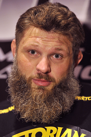 LAS VEGAS, NV - DECEMBER 13: UFC fighter Roy 'Big Country" Nelson speaks to the media during the Ultimate Fighter 16 Finale open workouts at The Joint at the Hard Rock Hotel and Casino on December 13, 2012 in Las Vegas, Nevada. (Photo by Jeff Bottari/Zuffa LLC/Zuffa LLC)