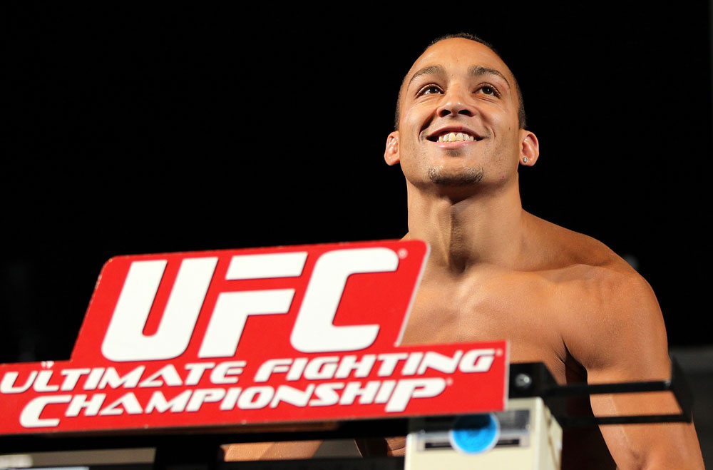LAS VEGAS, NV - MAY 31:   Chris Tickle makes weight during The Ultimate Fighter Live weigh in at the Palms Casino Resort on May 31, 2012 in Las Vegas, Nevada.  (Photo by Josh Hedges/Zuffa LLC/Zuffa LLC via Getty Images)  *** Local Caption *** Chris Tickle