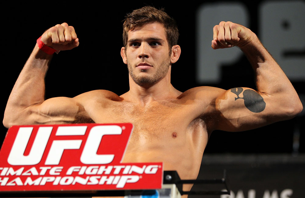 LAS VEGAS, NV - MAY 31:   John Cofer makes weight during The Ultimate Fighter Live weigh in at the Palms Casino Resort on May 31, 2012 in Las Vegas, Nevada.  (Photo by Josh Hedges/Zuffa LLC/Zuffa LLC via Getty Images)  *** Local Caption *** John Cofer