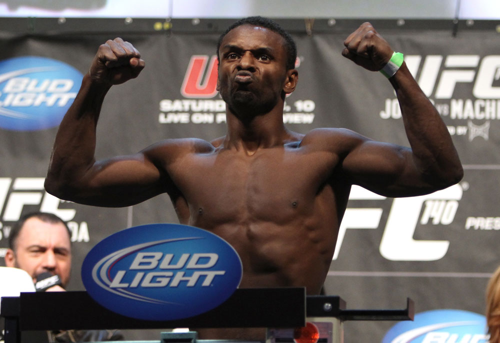 TORONTO, ON - DECEMBER 09:  Yves Jabouin weighs in during the UFC 140 Official Weigh-in at the Air Canada Centre on December 9, 2011 in Toronto, Canada.  (Photo by Josh Hedges/Zuffa LLC/Zuffa LLC via Getty Images)