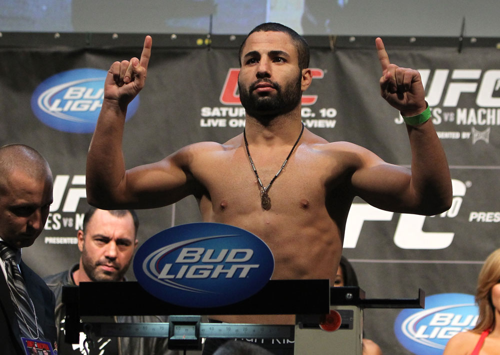 TORONTO, ON - DECEMBER 09:  John Makdessi weighs in during the UFC 140 Official Weigh-in at the Air Canada Centre on December 9, 2011 in Toronto, Canada.  (Photo by Josh Hedges/Zuffa LLC/Zuffa LLC via Getty Images)