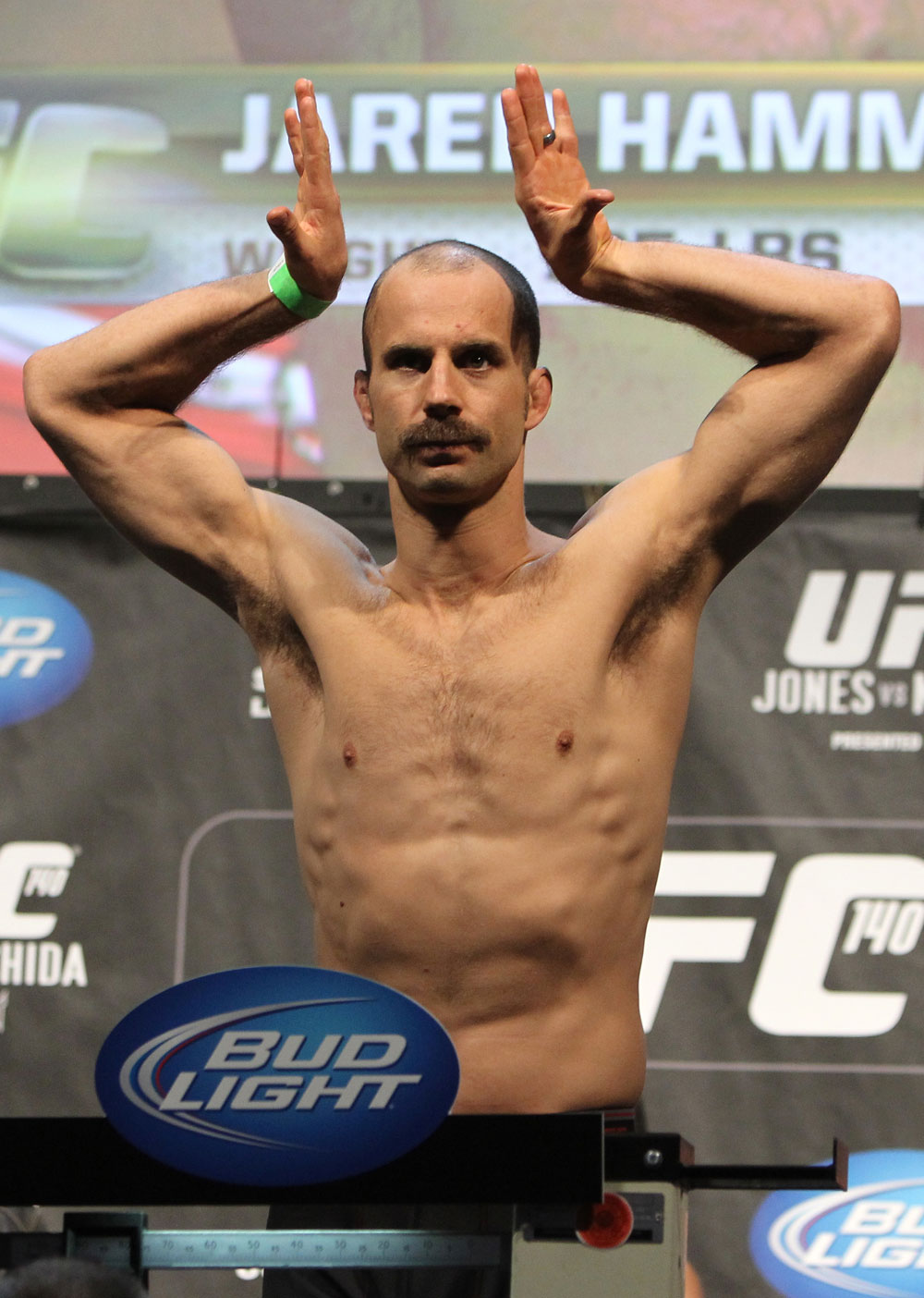 TORONTO, ON - DECEMBER 09:  Jared Hamman weighs in during the UFC 140 Official Weigh-in at the Air Canada Centre on December 9, 2011 in Toronto, Canada.  (Photo by Josh Hedges/Zuffa LLC/Zuffa LLC via Getty Images)