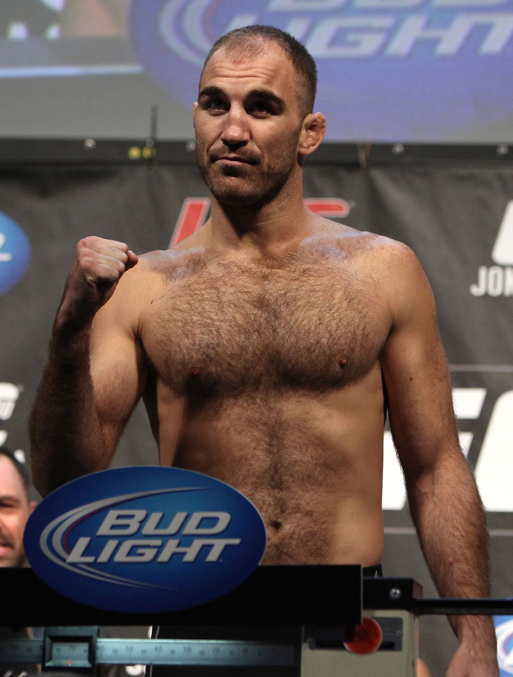 TORONTO, ON - DECEMBER 09:  Brian Ebersole weighs in during the UFC 140 Official Weigh-in at the Air Canada Centre on December 9, 2011 in Toronto, Canada.  (Photo by Josh Hedges/Zuffa LLC/Zuffa LLC via Getty Images)
