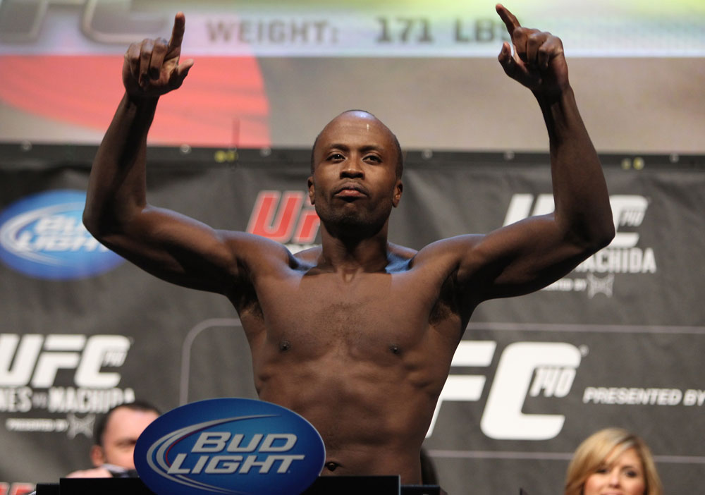 TORONTO, ON - DECEMBER 09:  Claude Patrick weighs in during the UFC 140 Official Weigh-in at the Air Canada Centre on December 9, 2011 in Toronto, Canada.  (Photo by Josh Hedges/Zuffa LLC/Zuffa LLC via Getty Images)