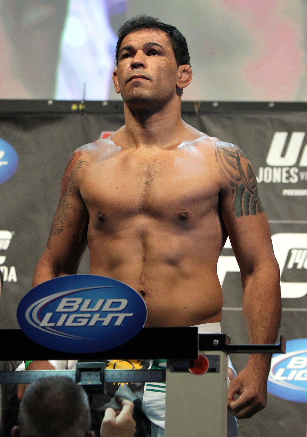 TORONTO, ON - DECEMBER 09:  Antonio Rodrigo "Minotauro" Nogueira weighs in during the UFC 140 Official Weigh-in at the Air Canada Centre on December 9, 2011 in Toronto, Canada.  (Photo by Josh Hedges/Zuffa LLC/Zuffa LLC via Getty Images)