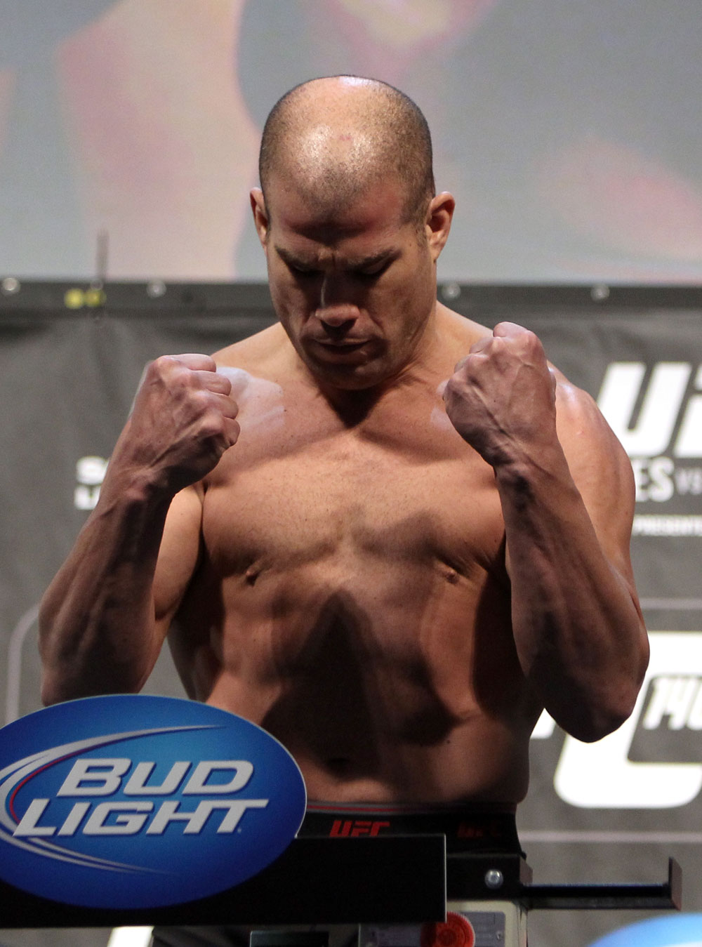 TORONTO, ON - DECEMBER 09:  Tito Ortiz weighs in during the UFC 140 Official Weigh-in at the Air Canada Centre on December 9, 2011 in Toronto, Canada.  (Photo by Josh Hedges/Zuffa LLC/Zuffa LLC via Getty Images)