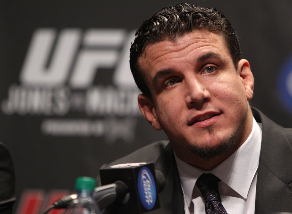 TORONTO, ON - DECEMBER 08: Frank Mir attends the final UFC 140 pre-fight press conference at Bell Tiff Lightbox Cinema1 on December 8, 2011 in Toronto, Canada. (Photo by Josh Hedges/Zuffa LLC/Zuffa LLC via Getty Images)