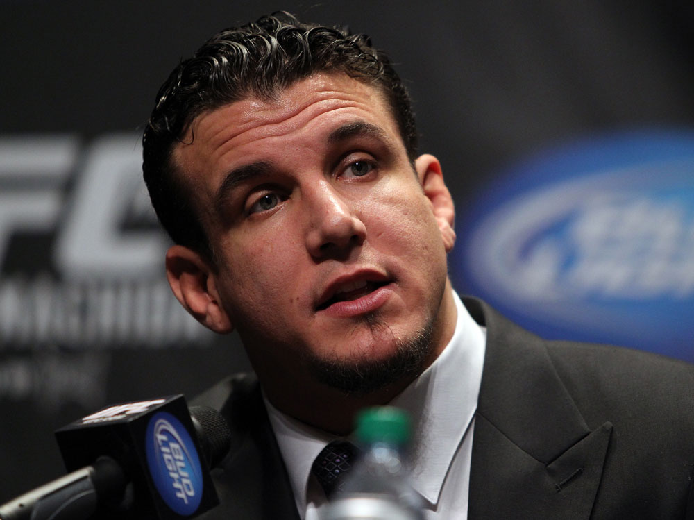 TORONTO, ON - DECEMBER 08: Frank Mir attends the final UFC 140 pre-fight press conference at Bell Tiff Lightbox Cinema1 on December 8, 2011 in Toronto, Canada. (Photo by Josh Hedges/Zuffa LLC/Zuffa LLC via Getty Images)