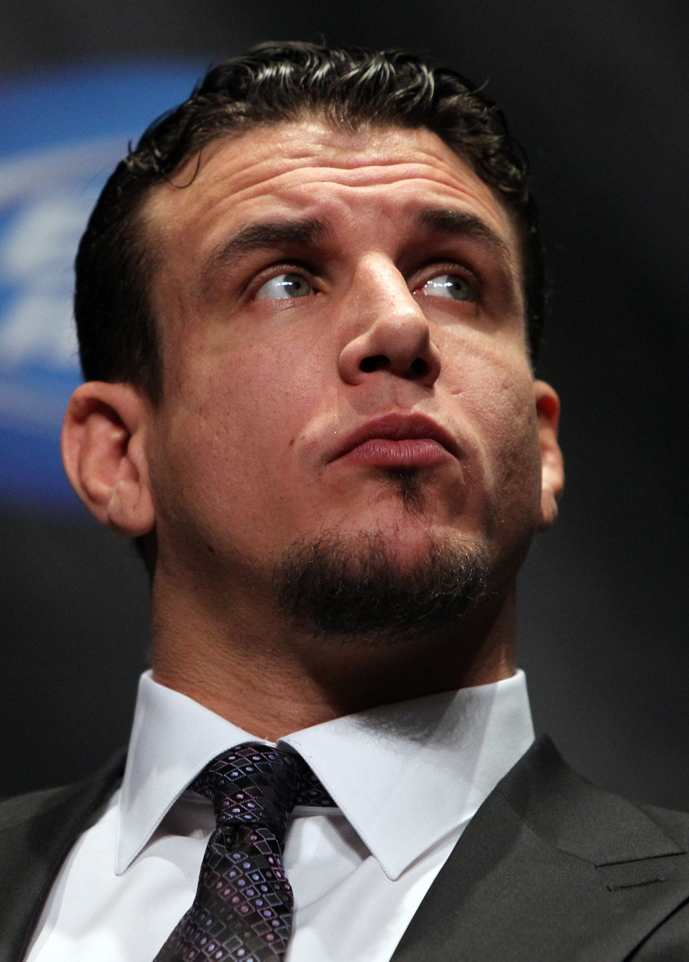 TORONTO, ON - DECEMBER 08: Frank Mir attends the final UFC 140 pre-fight press conference at Bell Tiff Lightbox Cinema1 on December 8, 2011 in Toronto, Canada. (Photo by Josh Hedges/Zuffa LLC/Zuffa LLC via Getty Images)
