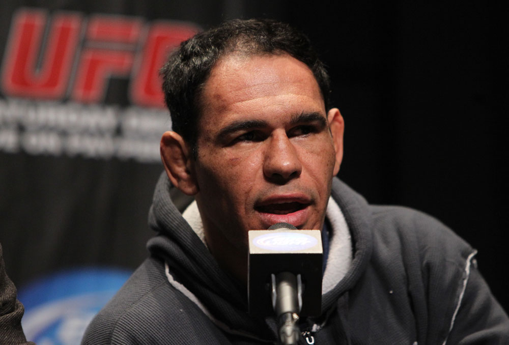 TORONTO, ON - DECEMBER 08: Antonio Rogerio "Minotoro" Nogueira attends the final UFC 140 pre-fight press conference at Bell Tiff Lightbox Cinema1 on December 8, 2011 in Toronto, Canada. (Photo by Josh Hedges/Zuffa LLC/Zuffa LLC via Getty Images)