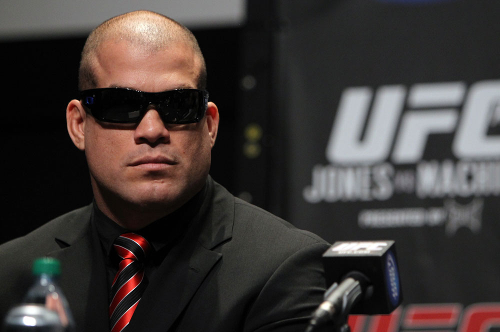 TORONTO, ON - DECEMBER 08: Tito Ortiz attends the final UFC 140 pre-fight press conference at Bell Tiff Lightbox Cinema1 on December 8, 2011 in Toronto, Canada. (Photo by Josh Hedges/Zuffa LLC/Zuffa LLC via Getty Images)
