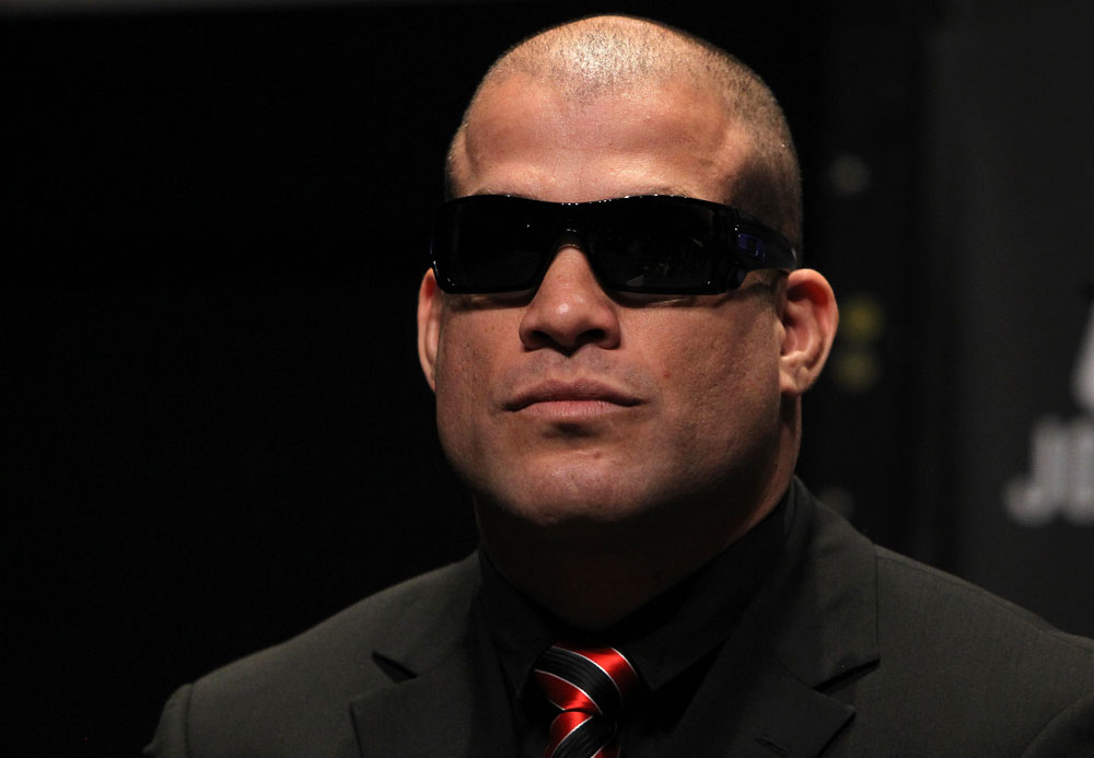 TORONTO, ON - DECEMBER 08: Tito Ortiz attends the final UFC 140 pre-fight press conference at Bell Tiff Lightbox Cinema1 on December 8, 2011 in Toronto, Canada. (Photo by Josh Hedges/Zuffa LLC/Zuffa LLC via Getty Images)