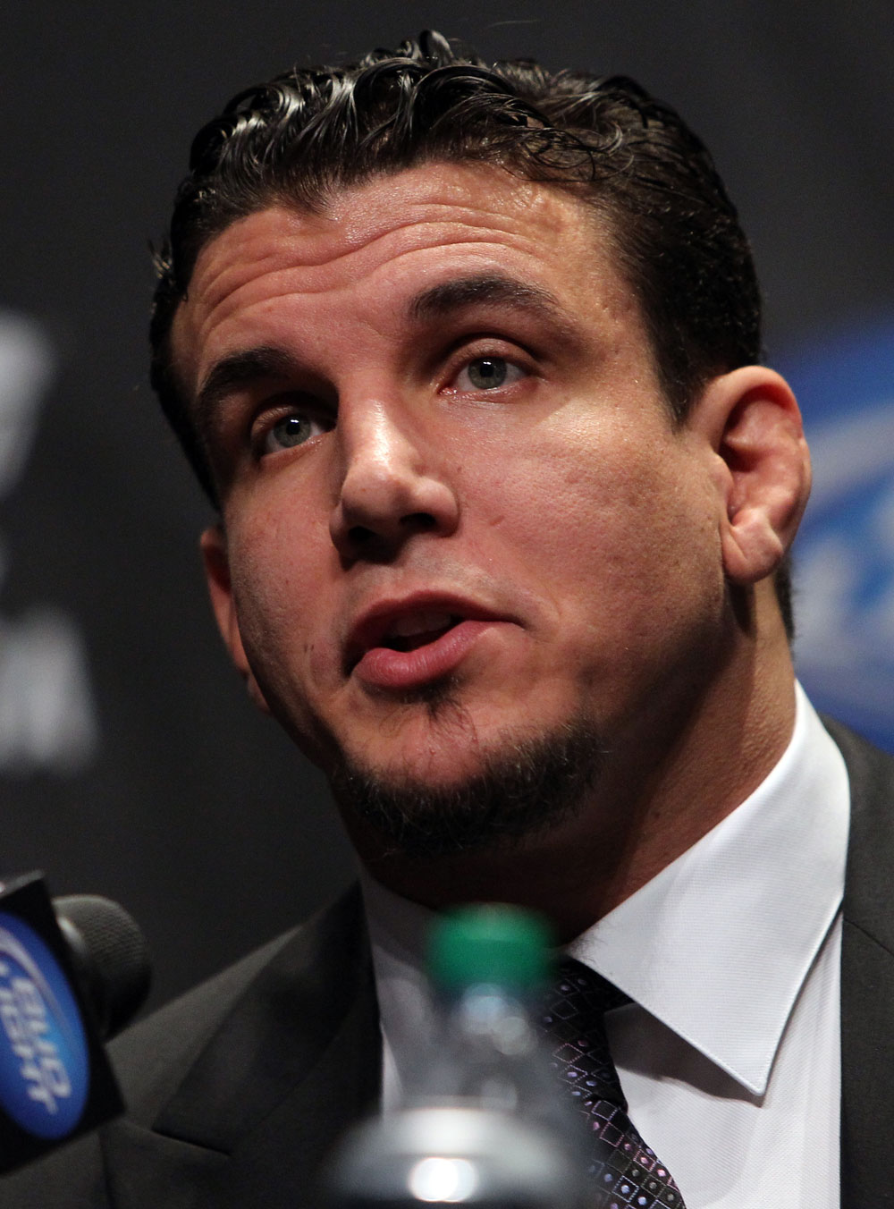 TORONTO, ON - DECEMBER 08: Frank Mir attends the final UFC 140 pre-fight press conference at Bell Tiff Lightbox Cinema1 on December 8, 2011 in Toronto, Canada. (Photo by Josh Hedges/Zuffa LLC/Zuffa LLC via Getty Images)