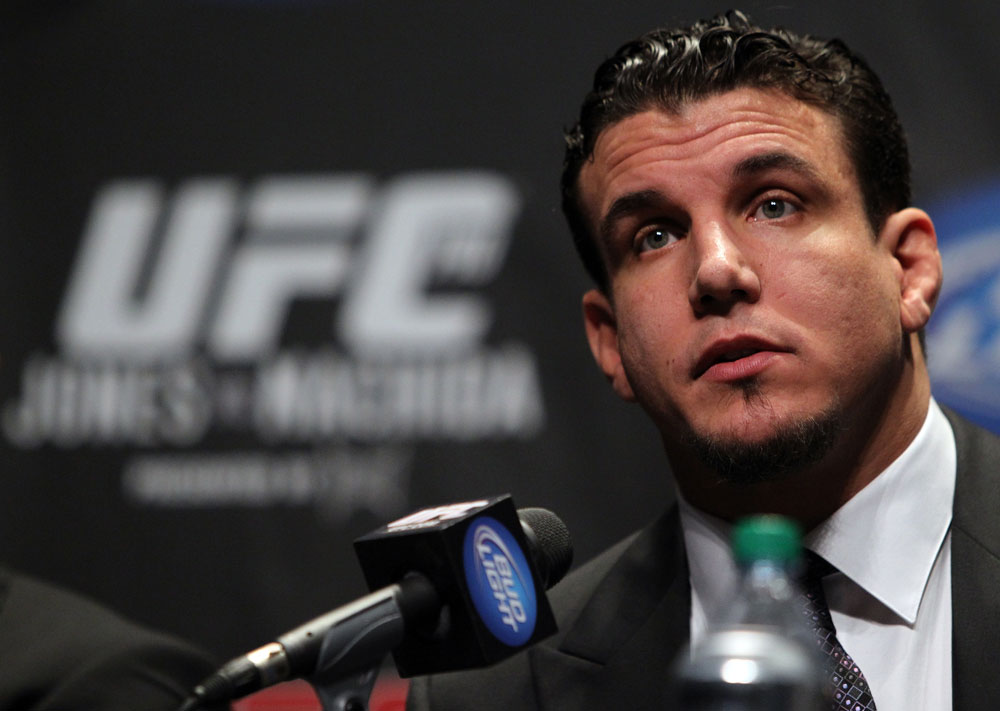TORONTO, ON - DECEMBER 08: Frank Mir attends the final UFC 140 pre-fight press conference at Bell Tiff Lightbox Cinema1 on December 8, 2011 in Toronto, Canada. (Photo by Josh Hedges/Zuffa LLC/Zuffa LLC via Getty Images)