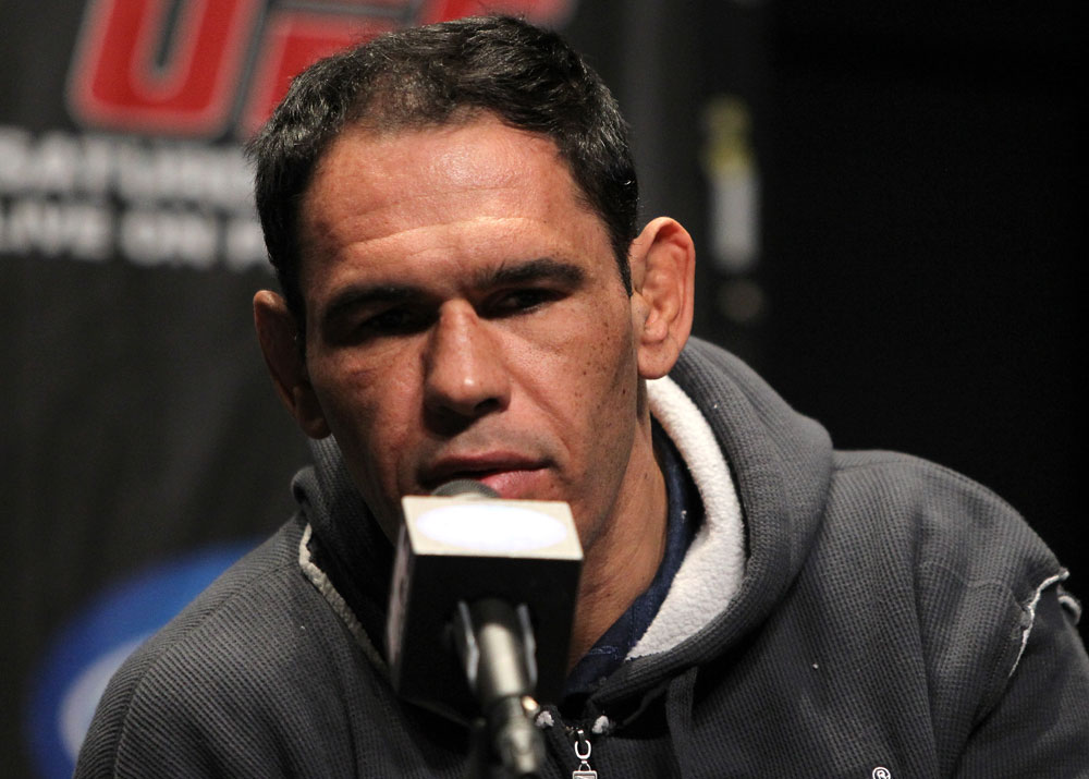 TORONTO, ON - DECEMBER 08: Antonio Rogerio "Minotoro" Nogueira attends the final UFC 140 pre-fight press conference at Bell Tiff Lightbox Cinema1 on December 8, 2011 in Toronto, Canada. (Photo by Josh Hedges/Zuffa LLC/Zuffa LLC via Getty Images)