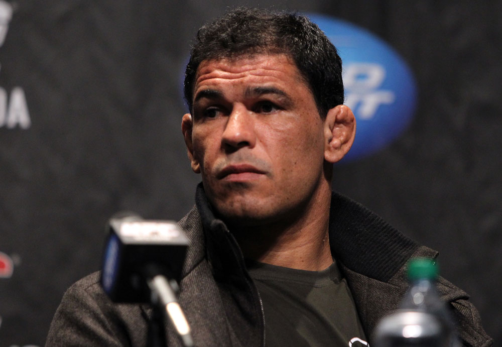 TORONTO, ON - DECEMBER 08: Antonio Rodrigo "Minotauro" Nogueira attends the final UFC 140 pre-fight press conference at Bell Tiff Lightbox Cinema1 on December 8, 2011 in Toronto, Canada. (Photo by Josh Hedges/Zuffa LLC/Zuffa LLC via Getty Images)