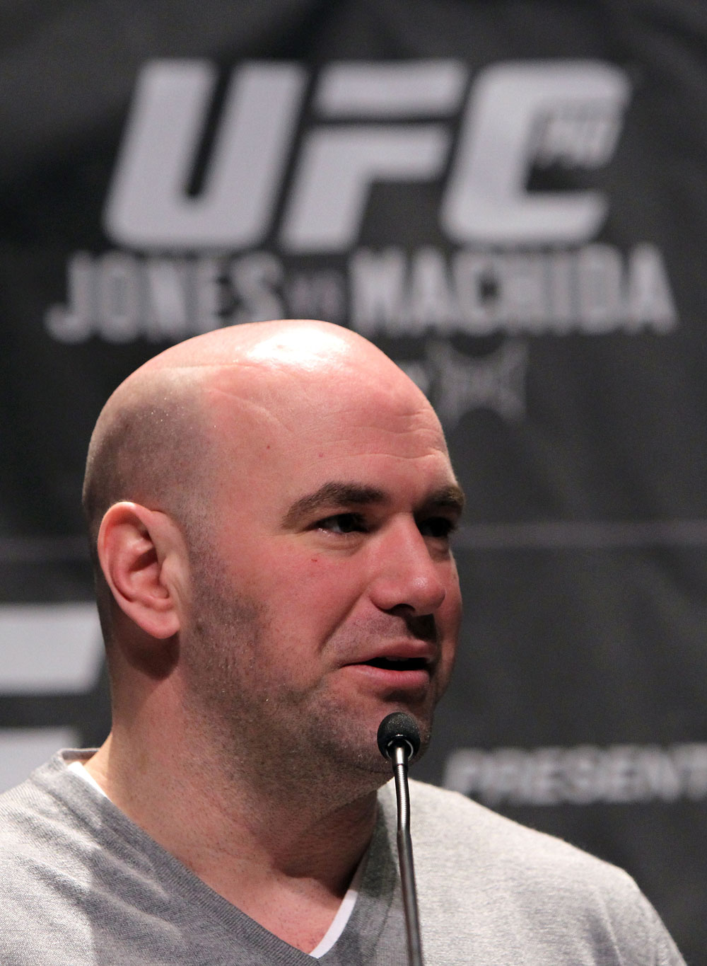 TORONTO, ON - DECEMBER 08: UFC President Dana White attends the final UFC 140 pre-fight press conference at Bell Tiff Lightbox Cinema1 on December 8, 2011 in Toronto, Canada. (Photo by Josh Hedges/Zuffa LLC/Zuffa LLC via Getty Images)