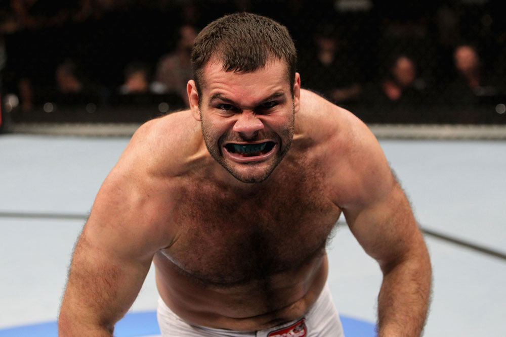 RIO DE JANEIRO, BRAZIL - JANUARY 14: Gabriel Gonzaga celebrates after defeating Ednaldo Oliveira in a heavyweight bout during UFC 142 at HSBC Arena on January 14, 2012 in Rio de Janeiro, Brazil. (Photo by Josh Hedges/Zuffa LLC/Zuffa LLC via Getty Images)