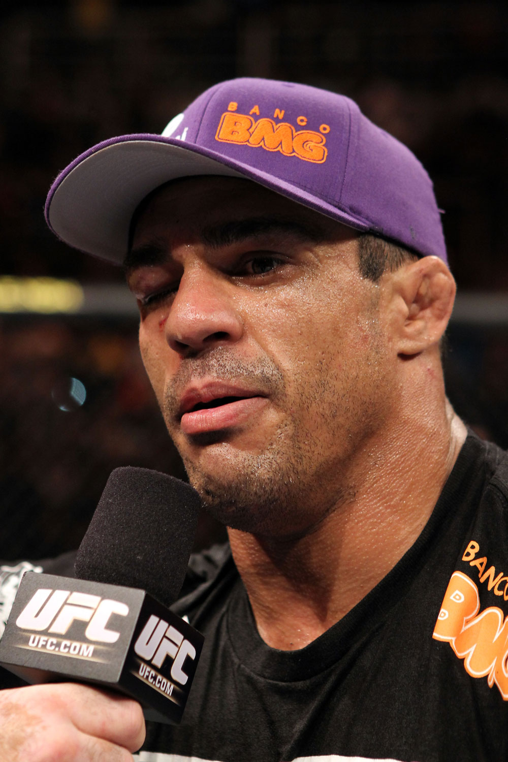 RIO DE JANEIRO, BRAZIL - JANUARY 14: Vitor Belfort celebrates defeating Anthony Johnson (not pictured) in a middleweight bout during UFC 142 at HSBC Arena on January 14, 2012 in Rio de Janeiro, Brazil. (Photo by Josh Hedges/Zuffa LLC/Zuffa LLC via Getty Images)