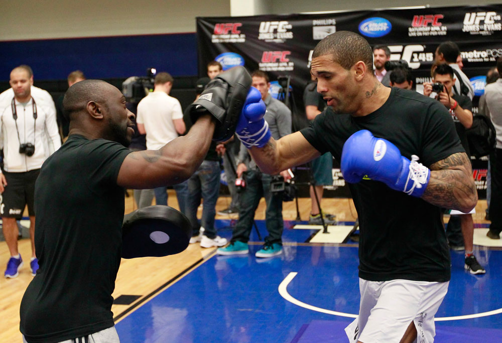 ATLANTA, GA - APRIL 19: Che Mills of England works out for the media during UFC 145 open workouts at GSU Sports Arena on April 19, 2012 in Atlanta, Georgia. (Photo by Kevin C. Cox/Zuffa LLC/Zuffa LLC via Getty Images)