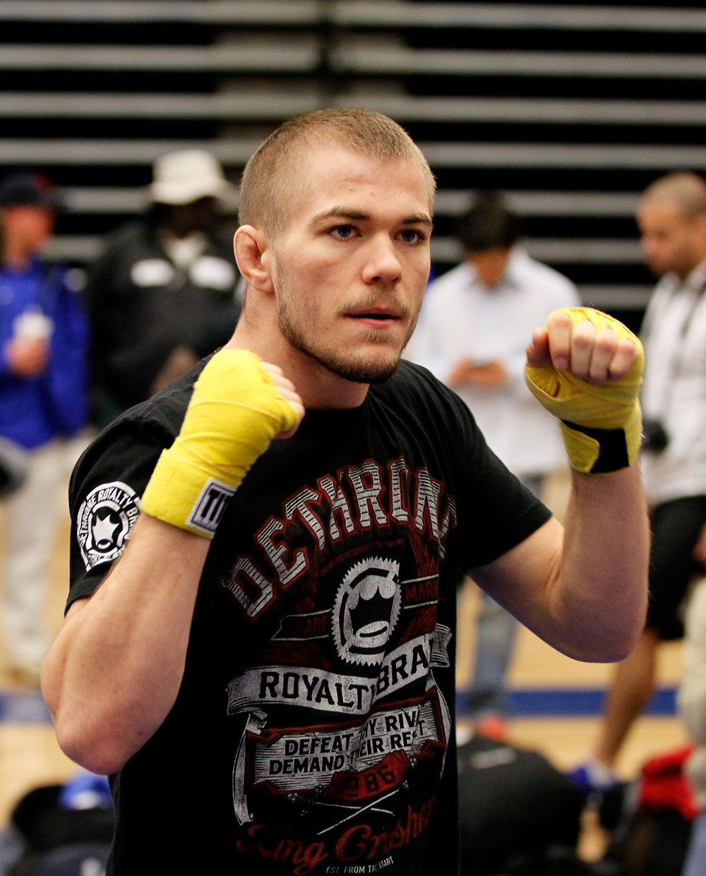 ATLANTA, GA - APRIL 19: Michael McDonald works out for the media during UFC 145 open workouts at GSU Sports Arena on April 19, 2012 in Atlanta, Georgia. (Photo by Kevin C. Cox/Zuffa LLC/Zuffa LLC via Getty Images)