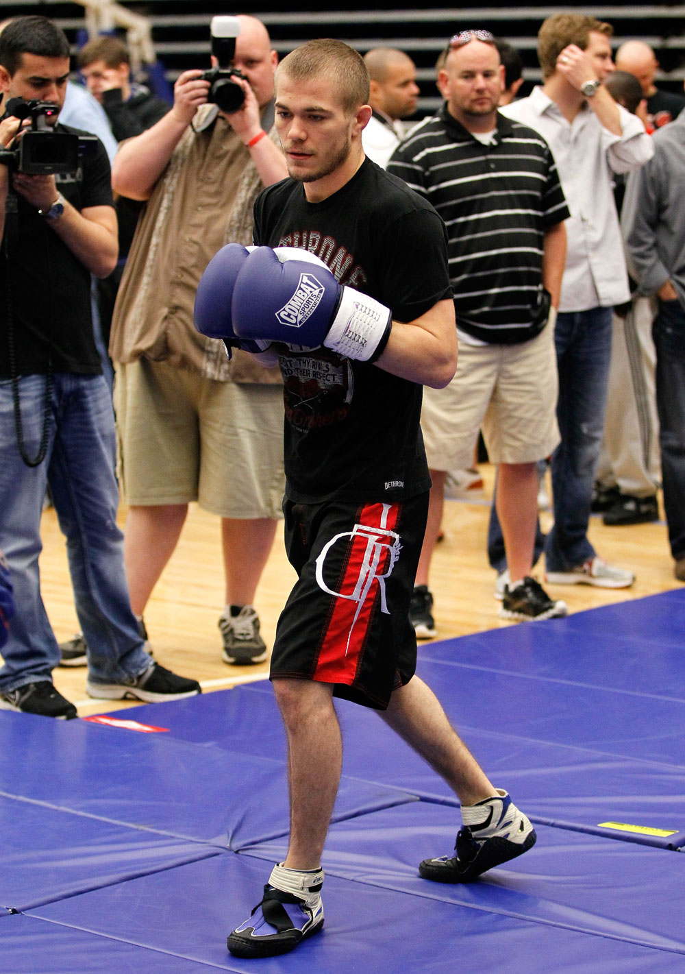 ATLANTA, GA - APRIL 19: Michael McDonald works out for the media during UFC 145 open workouts at GSU Sports Arena on April 19, 2012 in Atlanta, Georgia. (Photo by Kevin C. Cox/Zuffa LLC/Zuffa LLC via Getty Images)