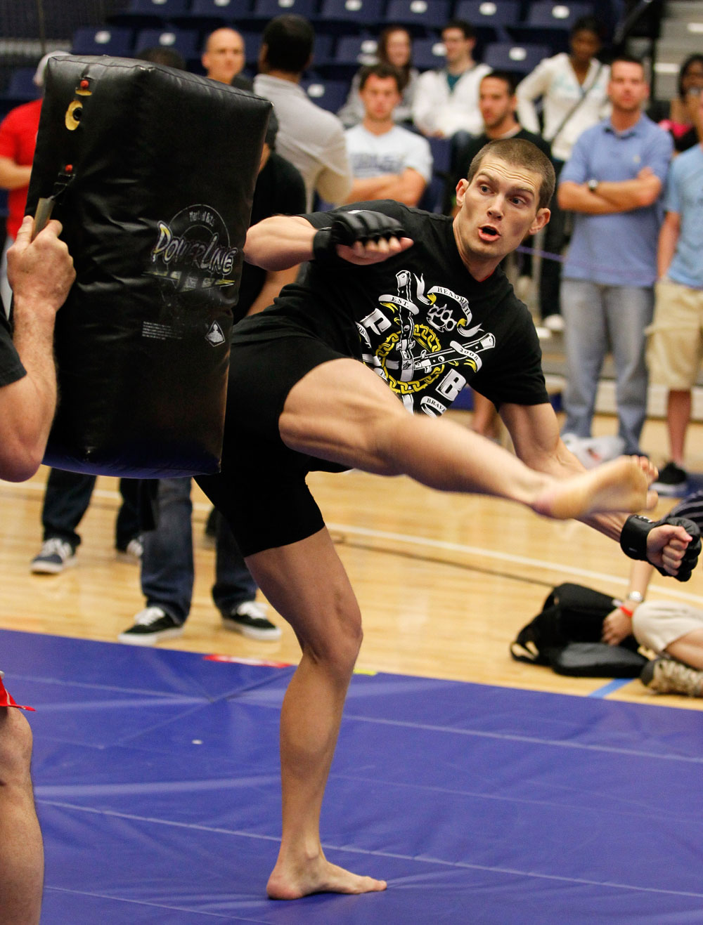 ATLANTA, GA - APRIL 19: Stephen Thompson works out for the media during UFC 145 open workouts at GSU Sports Arena on April 19, 2012 in Atlanta, Georgia. (Photo by Kevin C. Cox/Zuffa LLC/Zuffa LLC via Getty Images)