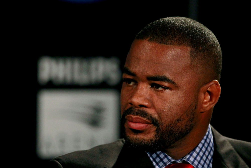 ATLANTA, GA - APRIL 18: Rashad Evans converses with the media during the press conference for his UFC 145 bout against Jon Jones at Park Tavern on April 18, 2012 in Atlanta, Georgia. (Photo by Kevin C. Cox/Zuffa LLC/Zuffa LLC via Getty Images)