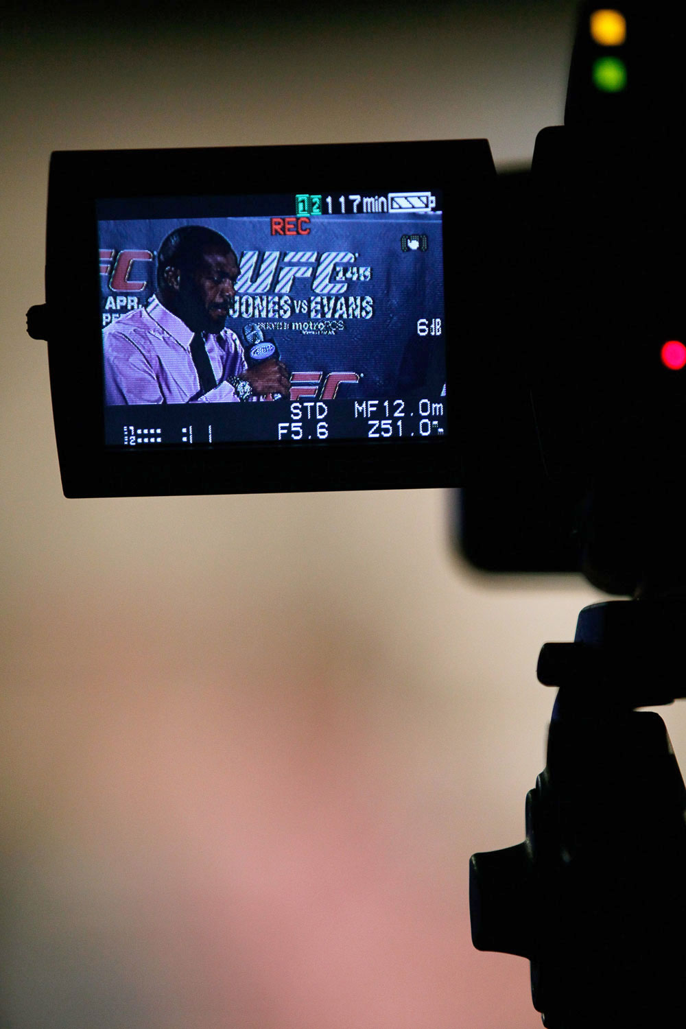 ATLANTA, GA - APRIL 18: Jon Jones converses with the media during the press conference for his UFC 145 bout against Rashad Evans at Park Tavern on April 18, 2012 in Atlanta, Georgia. (Photo by Kevin C. Cox/Zuffa LLC/Zuffa LLC via Getty Images)