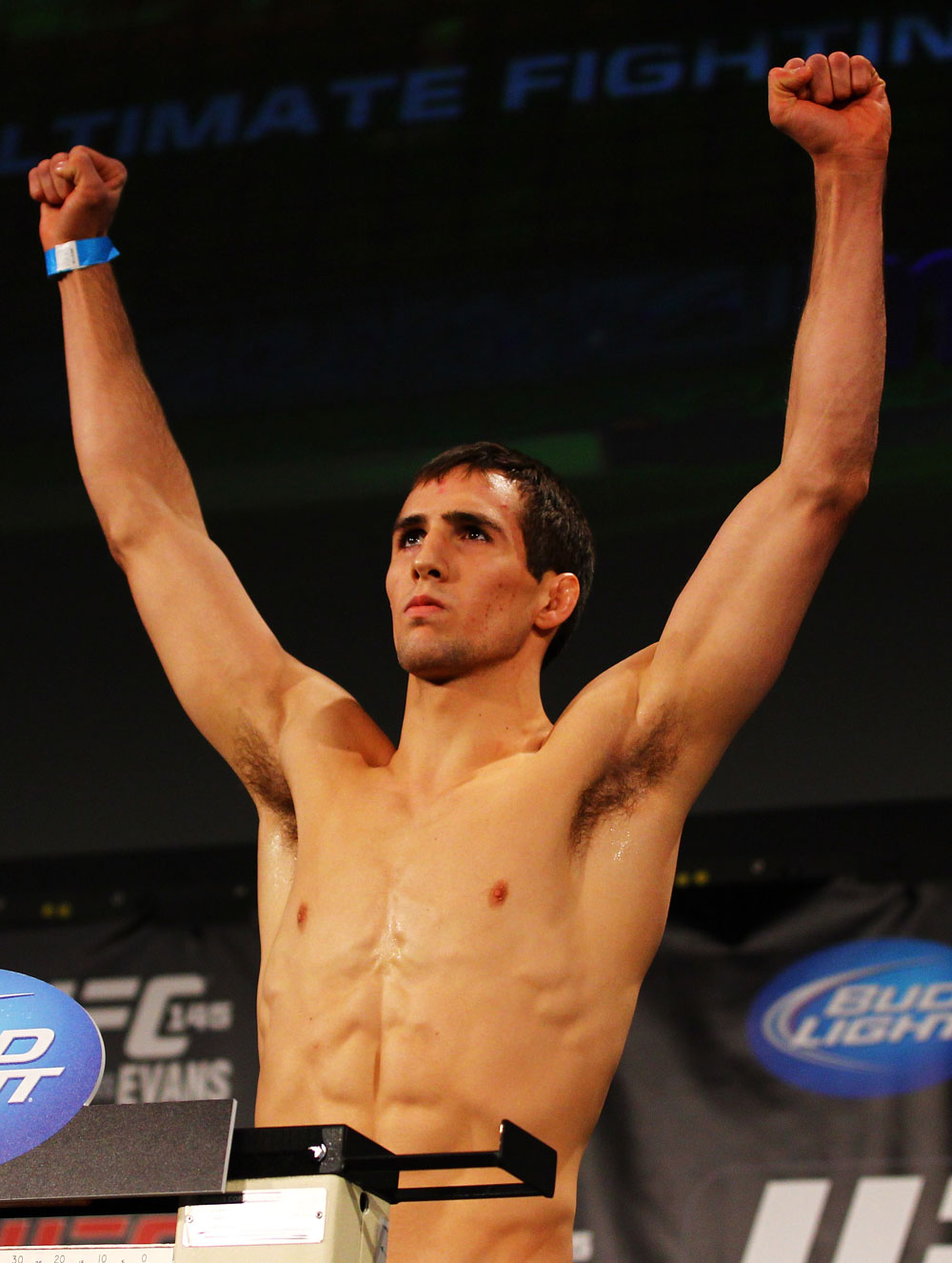 ATLANTA, GA - APRIL 20:  Welterweight fighter Rory MacDonald weighs in for his bout against Che Mills during the UFC 145 official weigh in at Fox Theatre on April 20, 2012 in Atlanta, Georgia.  (Photo by Al Bello/Zuffa LLC/Zuffa LLC via Getty Images)
