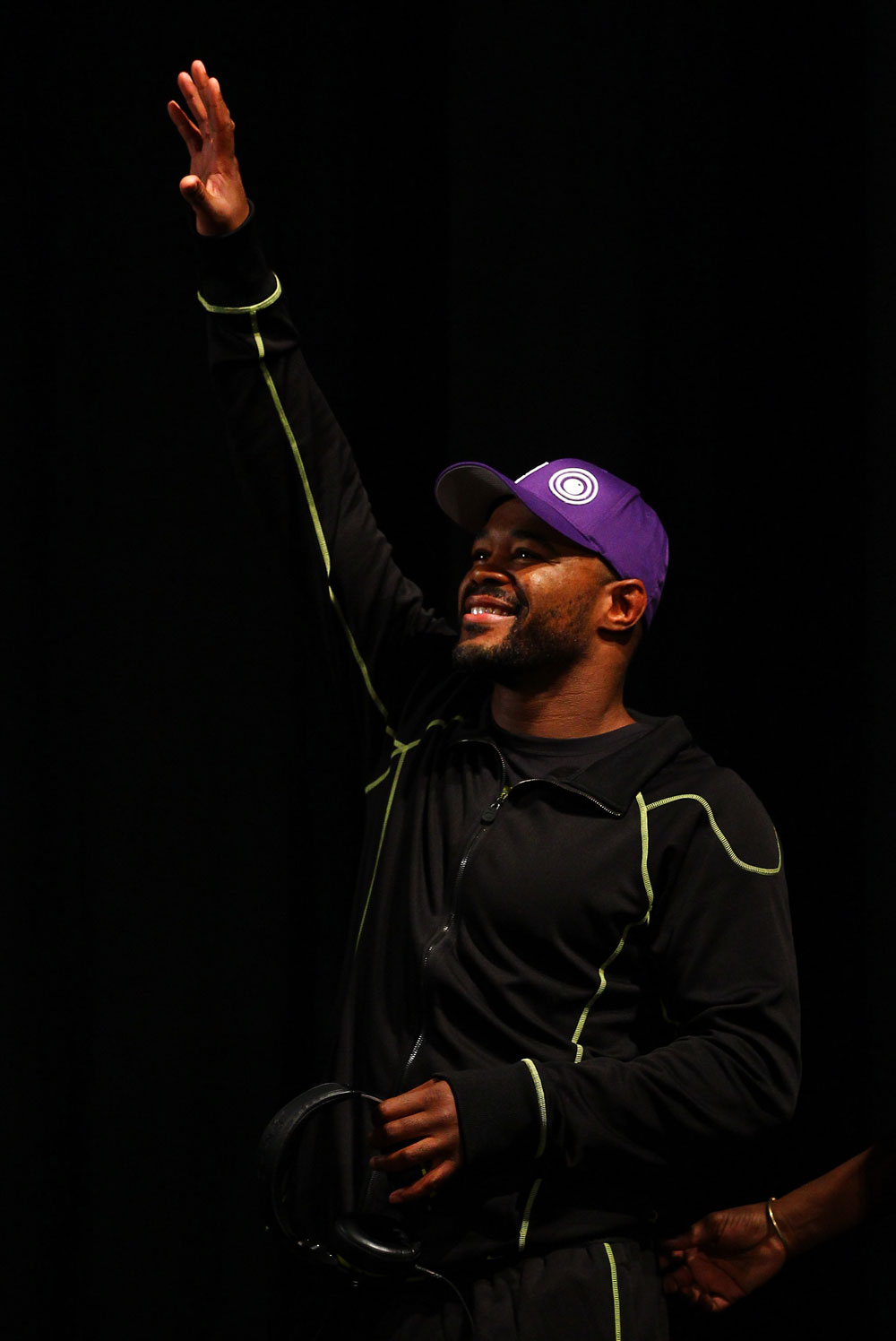 ATLANTA, GA - APRIL 20: Light Heavyweight fighter Rashad Evans reacts during the UFC 145 official weigh in at Fox Theatre on April 20, 2012 in Atlanta, Georgia. (Photo by Al Bello/Zuffa LLC/Zuffa LLC via Getty Images)