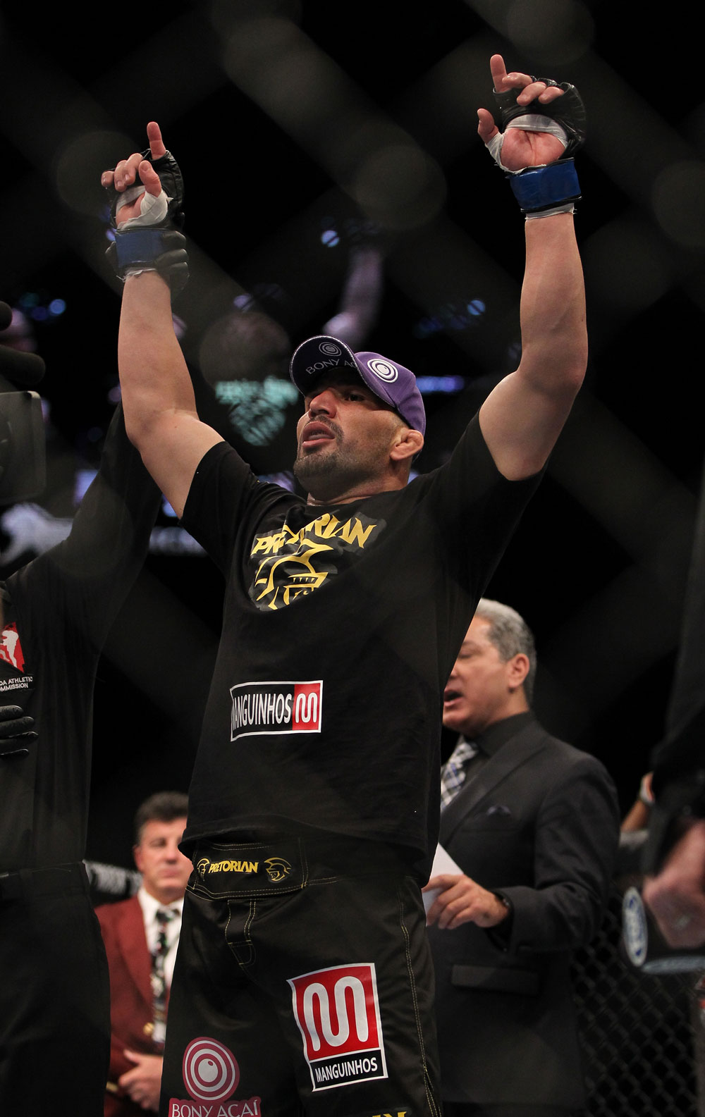 LAS VEGAS, NV - MAY 26:  Glover Teixeira reacts to being declared the winner in his fight against Kyle Kingsbury during a light heavyweight bout at UFC 146 at MGM Grand Garden Arena on May 26, 2012 in Las Vegas, Nevada.  (Photo by Josh Hedges/Zuffa LLC/Zuffa LLC via Getty Images)