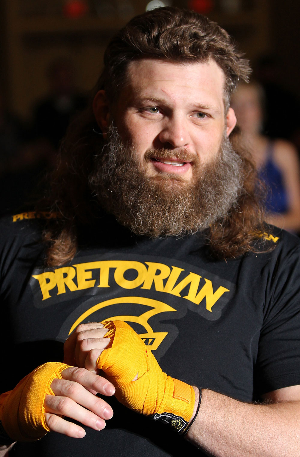 LAS VEGAS, NV - MAY 23:   Roy Nelson works out for the media and fans during the UFC 146 Open Workouts at MGM Grand on May 23, 2012 in Las Vegas, Nevada.  (Photo by Josh Hedges/Zuffa LLC/Zuffa LLC via Getty Images)