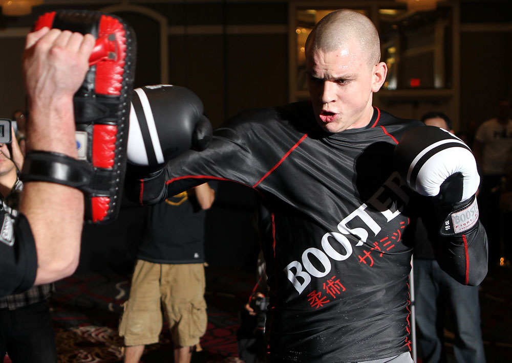 LAS VEGAS, NV - MAY 23: Stefan Struve works out for the media and fans during the UFC 146 Open Workouts at MGM Grand on May 23, 2012 in Las Vegas, Nevada. (Photo by Josh Hedges/Zuffa LLC/Zuffa LLC via Getty Images)