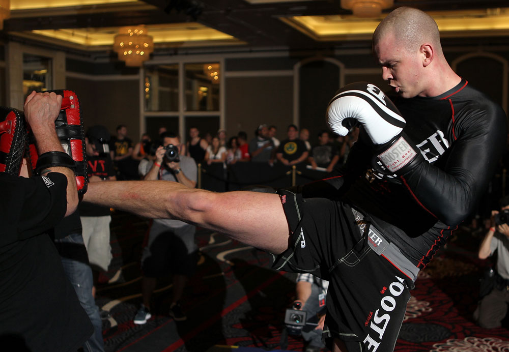 LAS VEGAS, NV - MAY 23: Stefan Struve works out for the media and fans during the UFC 146 Open Workouts at MGM Grand on May 23, 2012 in Las Vegas, Nevada. (Photo by Josh Hedges/Zuffa LLC/Zuffa LLC via Getty Images)