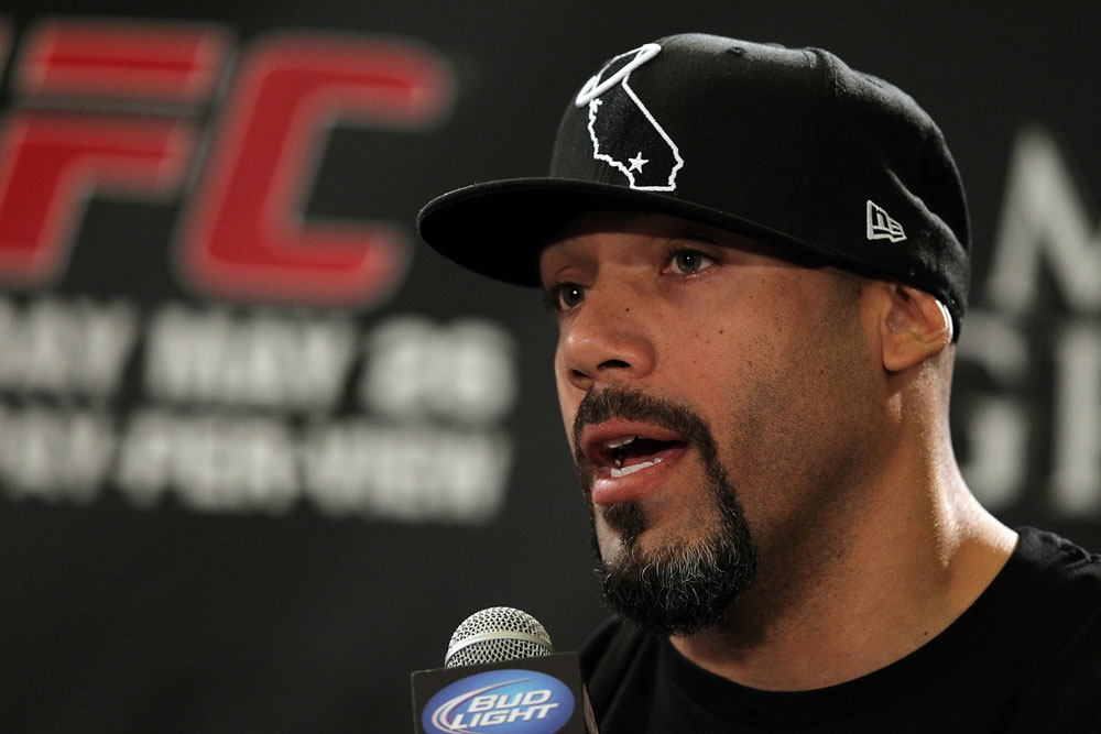 LAS VEGAS, NV - MAY 24: Lavar Johnson attends the UFC 146 press conference at MGM Grand on May 24, 2012 in Las Vegas, Nevada. (Photo by Josh Hedges/Zuffa LLC/Zuffa LLC via Getty Images)